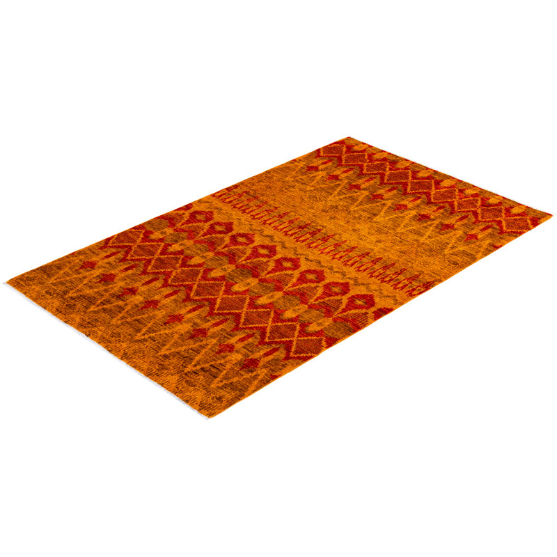 Contemporary One-of-a-Kind 5' 0" X 8' 0" Hand Knotted Area Rug