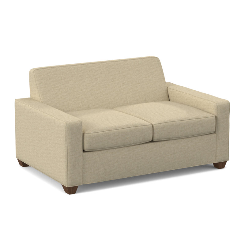 Avery 72" Square Arm Sofa, Montana Walnut, Archetype Hemp