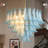 Artisanal Glass Multi-Layer Pendant Light - Vintage Mid-Century Elegance With Golden Accents-1225250729-1185743563-1186246828