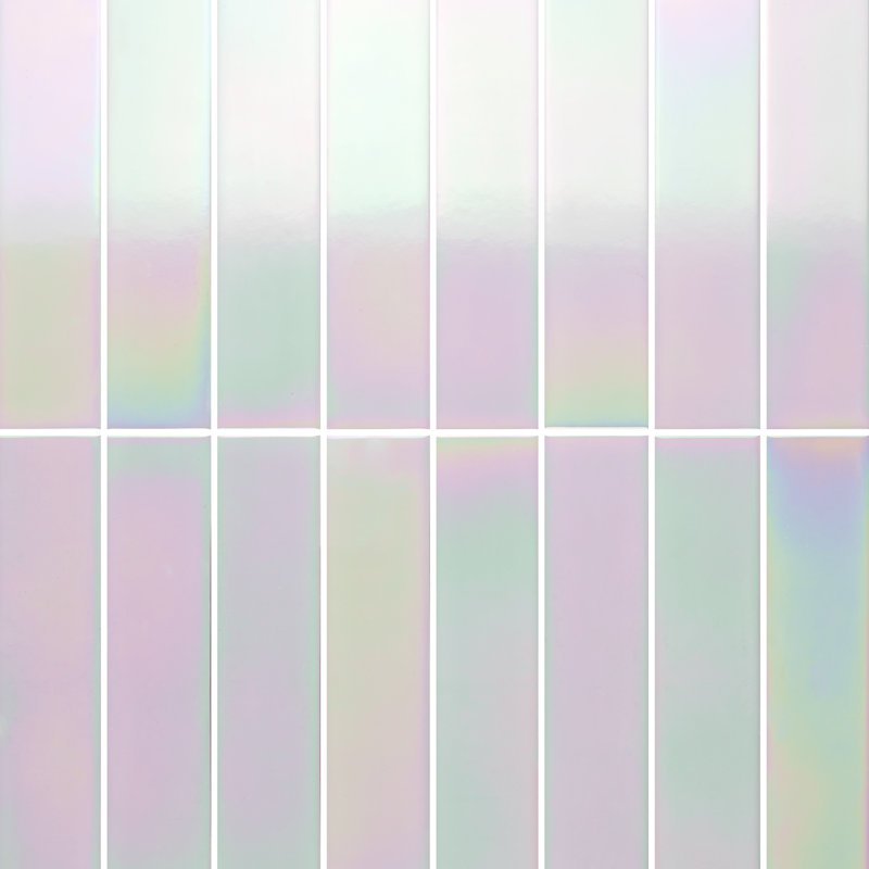 Prizm 2" x 8" Holographic Porcelain Subway Tile, Hologram Iridescent