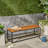 Jeco Industrial Wood And Metal Bench Outdoor Bench Garden Bench Outdoor Garden Bench Outside Bench-786176834