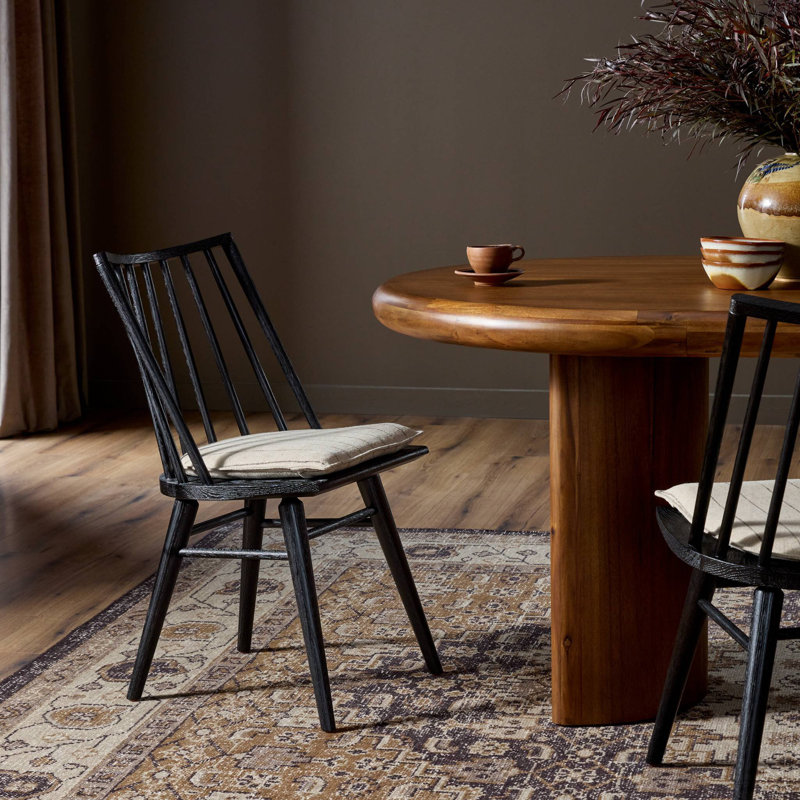 Lewis Upholstered Dining Chair, Black Oak