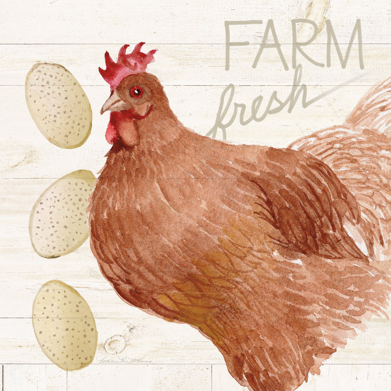Life On The Farm Chicken II by Kathleen Parr McKenna - Wrapped Canvas Print, 76cm H x 76cm W x 3.8cm D