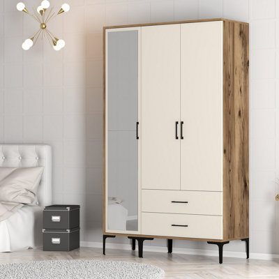 Berend 3 Door Manufactured Wood Wardrobe
