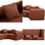 Canapé modulaire incurvé moderne en L 110 po, ensemble 2 pièces avec éponge compressée haute densité, orienté vers la droite, sans assemblage, conception à profil bas pour le salon-1268654934