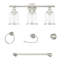 Ashod 3-Light Dimmable Brushed Nickel Vanity Light