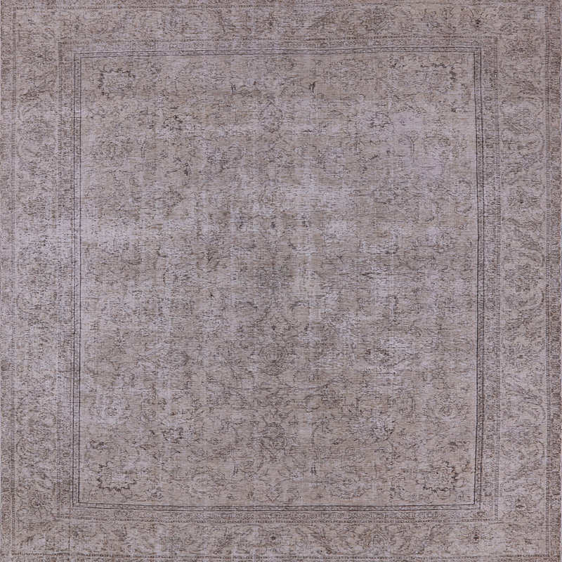 Tapis oriental gris Sherise, Carré 3 pis