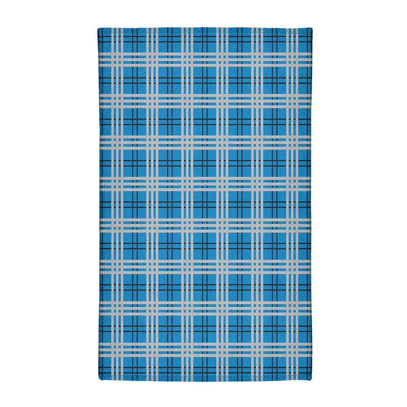 Tapis à carreaux bleu, Rectangle 4 pi x 6 pi