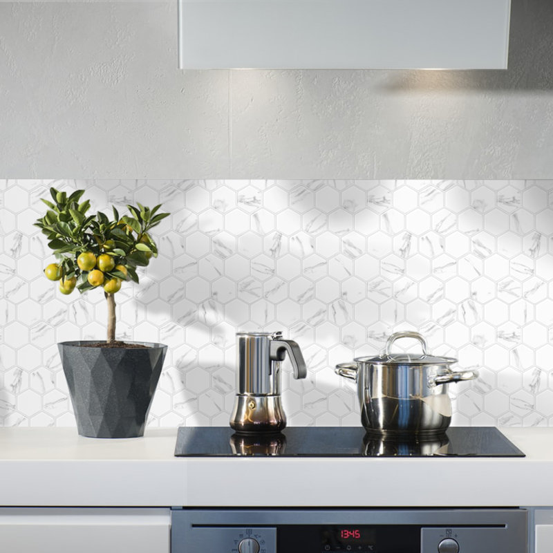 12" X 12" PVC Peel & Stick Mosaic Tile