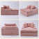 51 - Inch Comfortable Harbor Luxury Single Sofa: Two Pillows And One Backrest,pink