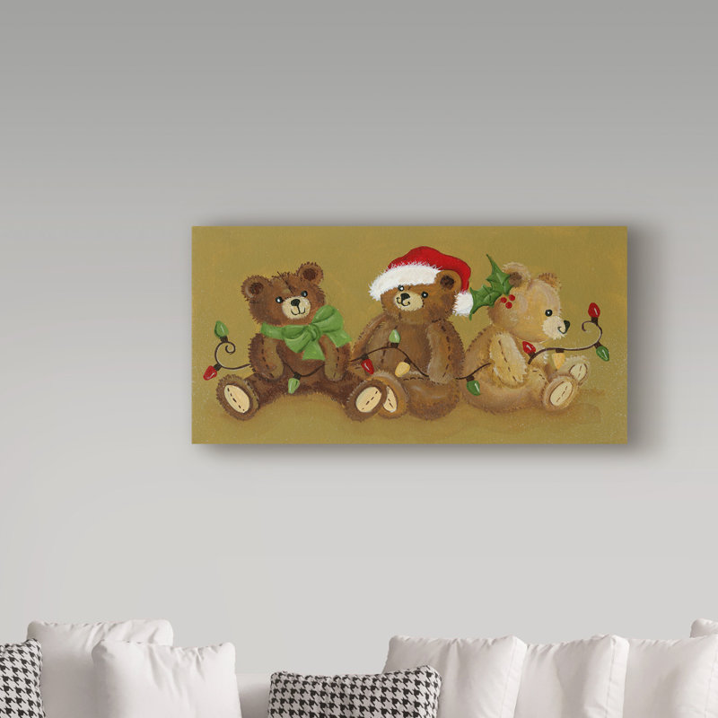 « christmas ours », art background’canvas, H 12 po x l 24 po x P 2 po