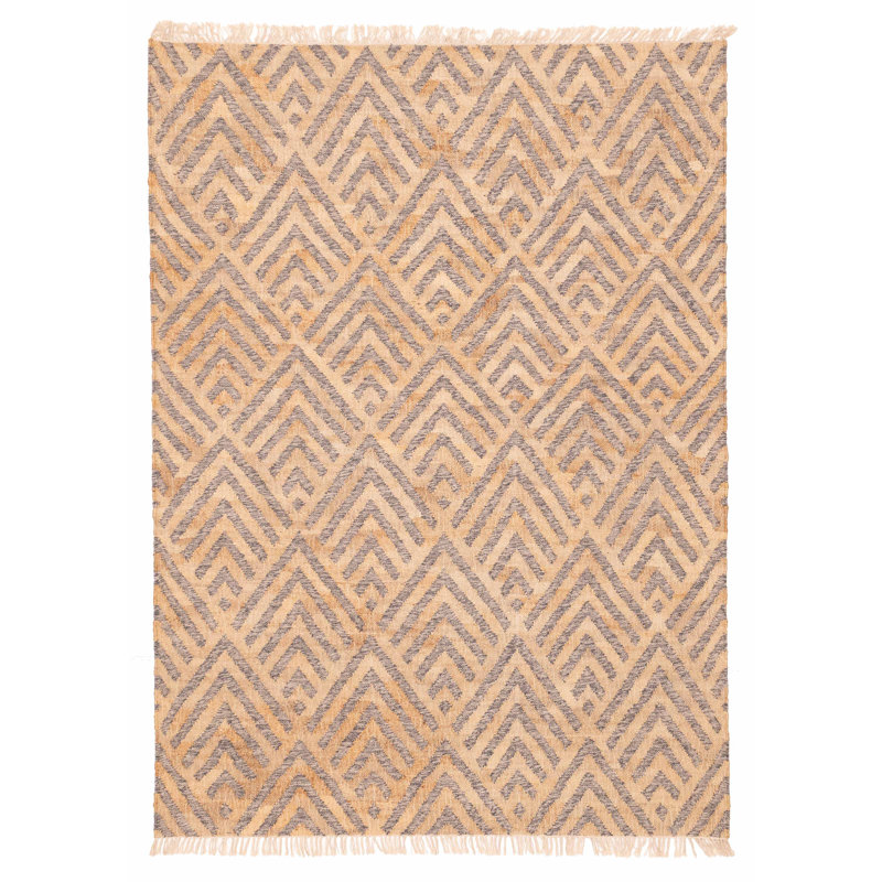 Palim Denizli brun clair Kilim 5 pi 6 po x 7 pi 8 po