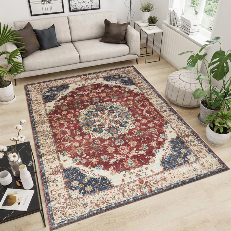 Bella Vintage Look Shag Area Rug, Rectangle 60 x 110cm
