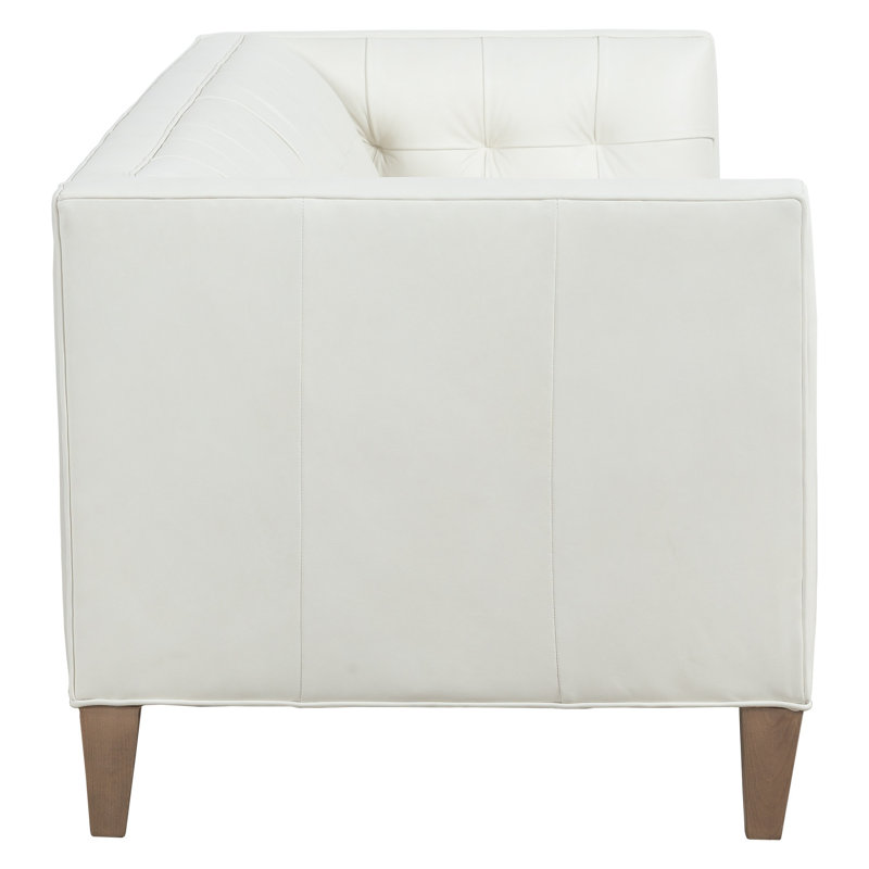Dominique Leather Sofa, Montego Bay, 85", 1130 Pottery
