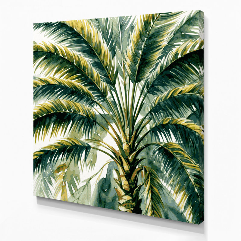 Art mural sur toile Botanical Areca, H 12 po x l 12 po