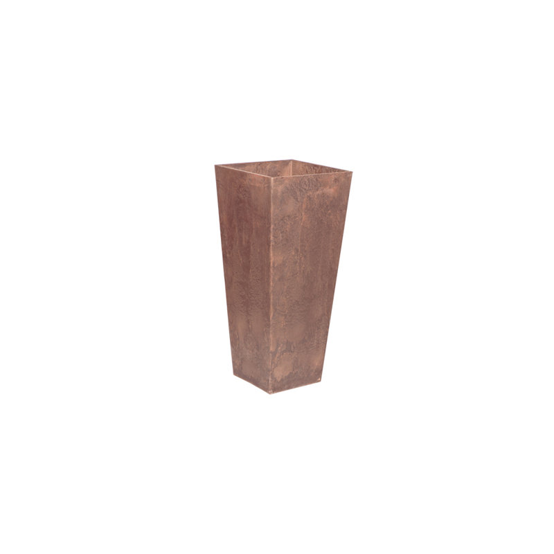 Pot à fleurs avec égouttoir Sewstone Artstone, Rouille, H 35,5 po x l 16 po x P 16 po