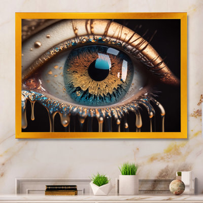 Colorful Eye III - Woman Abstract Framed Wall Art