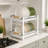 2-Tier Pull-Out Dish Drying Rack with Removable Drain Tray-134319618
