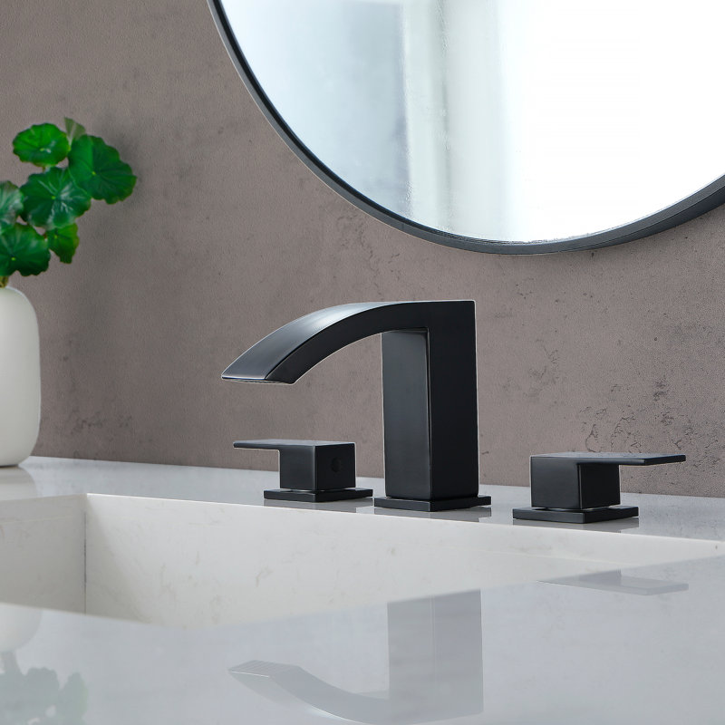 Bathroom Faucet with Drain Assembly, Matte Black