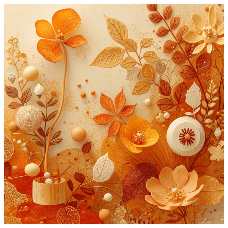Couvertures à motif floral d'automne, L 60 po x H 80 po