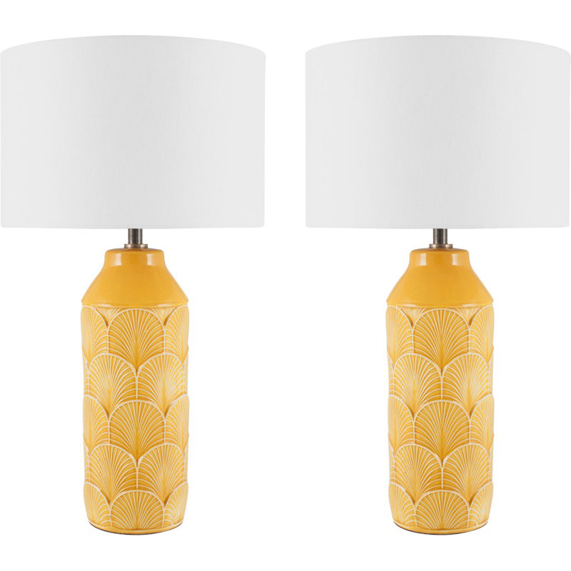 Bethan Ceramic Table Lamp, Yellow