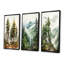 «Softwood Redwood Trees In Us Forest», ensemble de 3 reproductions d'art sur toile-293615937-293615938