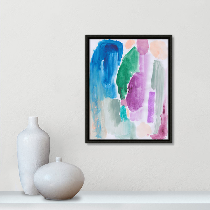 Vivid Space III Print by Bea Dina, Espresso Floater Framed Canvas, No Mat, 15.5" H x 12.5" W x 2" D