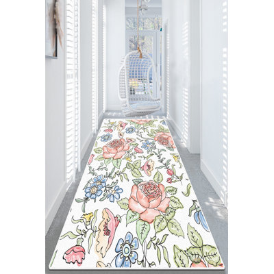 Antibacterial Non-Slip Area Rug, 3.3 x 5.2 Feet, 100% Polyester, 0.4 in Pile Height | Machine Washable, Durable Dot Base, Easy to Clean | Ideal for Living Room, Bedroom, and Play Areas, Soft & Safe