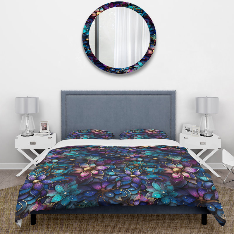 Motif marocain Boho II - ensemble de housse de couette à motif cachemire - microfibre de polyester