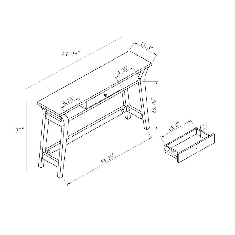 Modern Console Table with Drawer