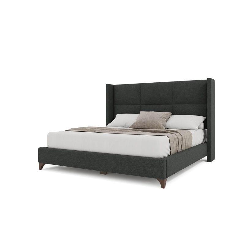 Lit carré tapissier Megan, Revolution® gris anthracite, Grand