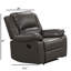 Fauteuil inclinable oscillant de style transitionnel avec accoudoirs coussinés et similicuir respirant pour un confort ultime