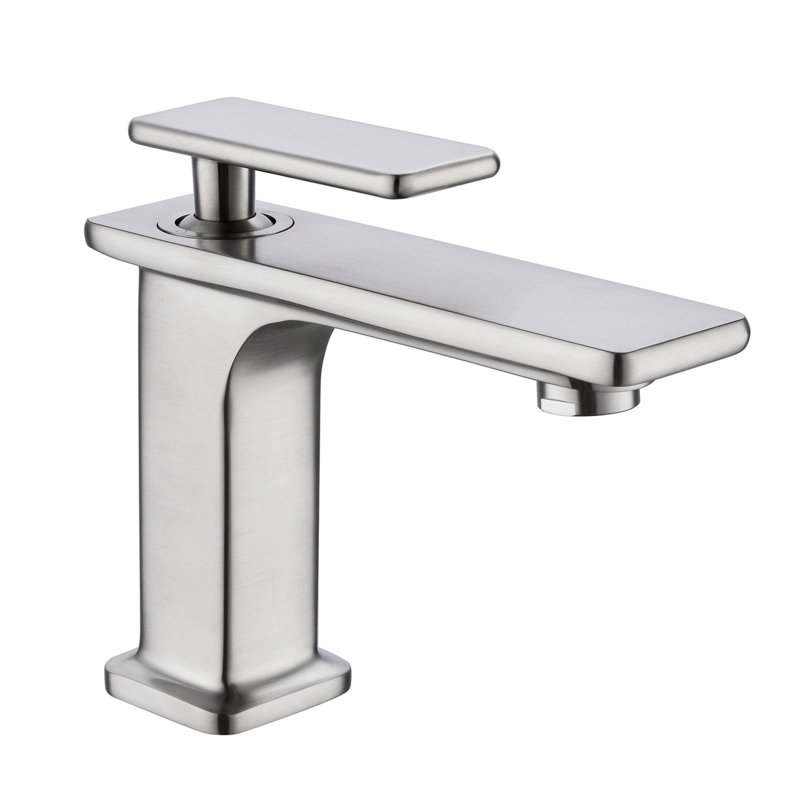 Topcraft Modern Single Hole Single Handle Brushed Nickel Bathroom Sink Faucet Lavatory Vanity Faucet, Brushed Nickel