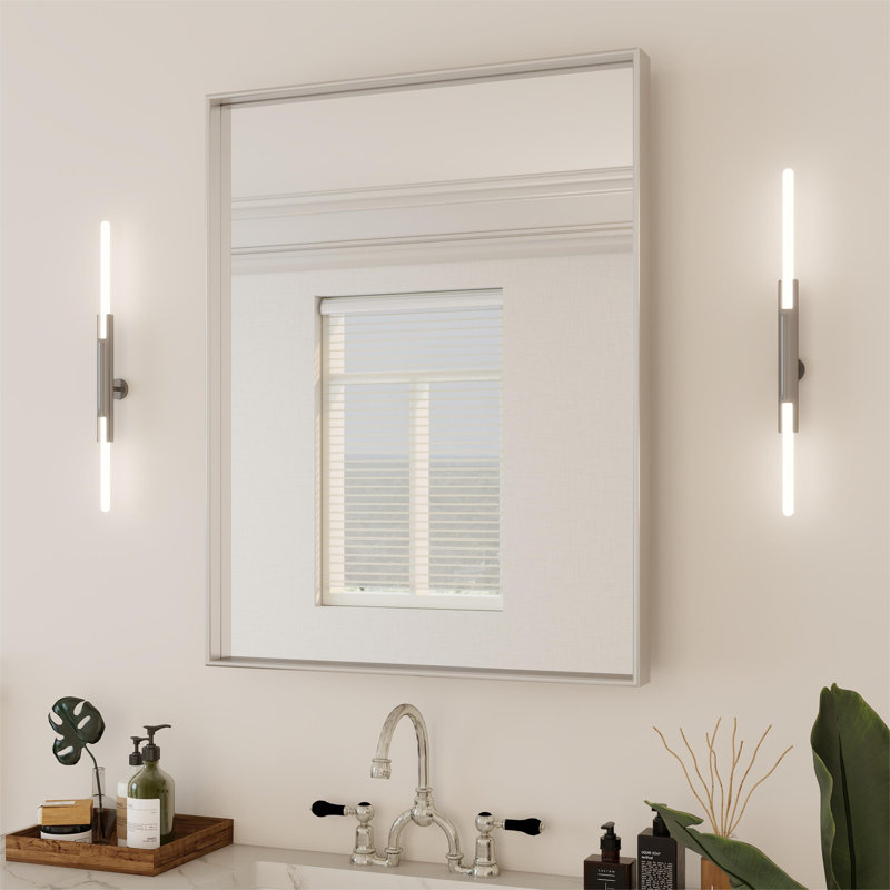 Miroir de salle de bain rectangulaire rectangulaire, 36 po x 28 po