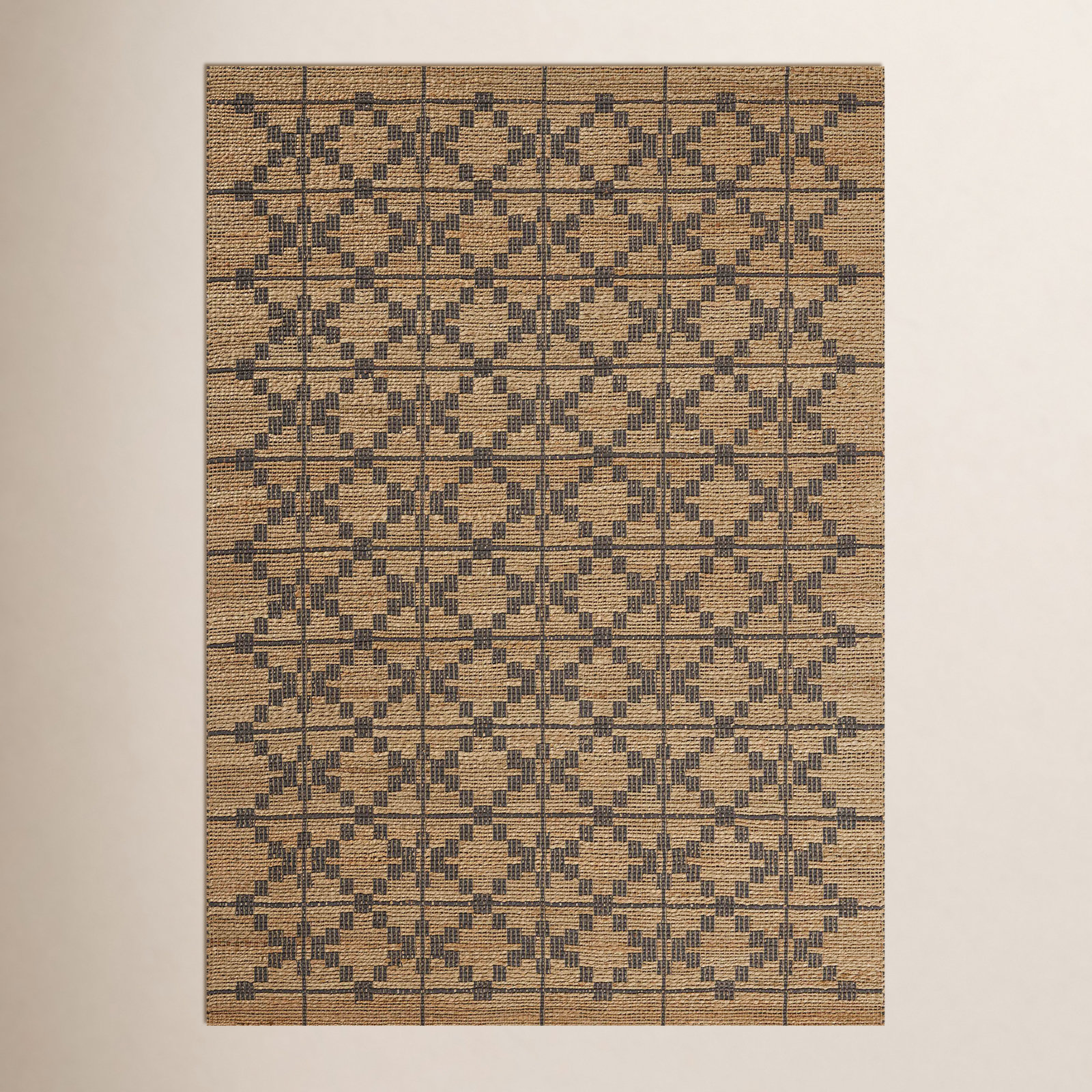 Judy Natural / Graphite Area Rug, Runner 2'6" x 7'6"