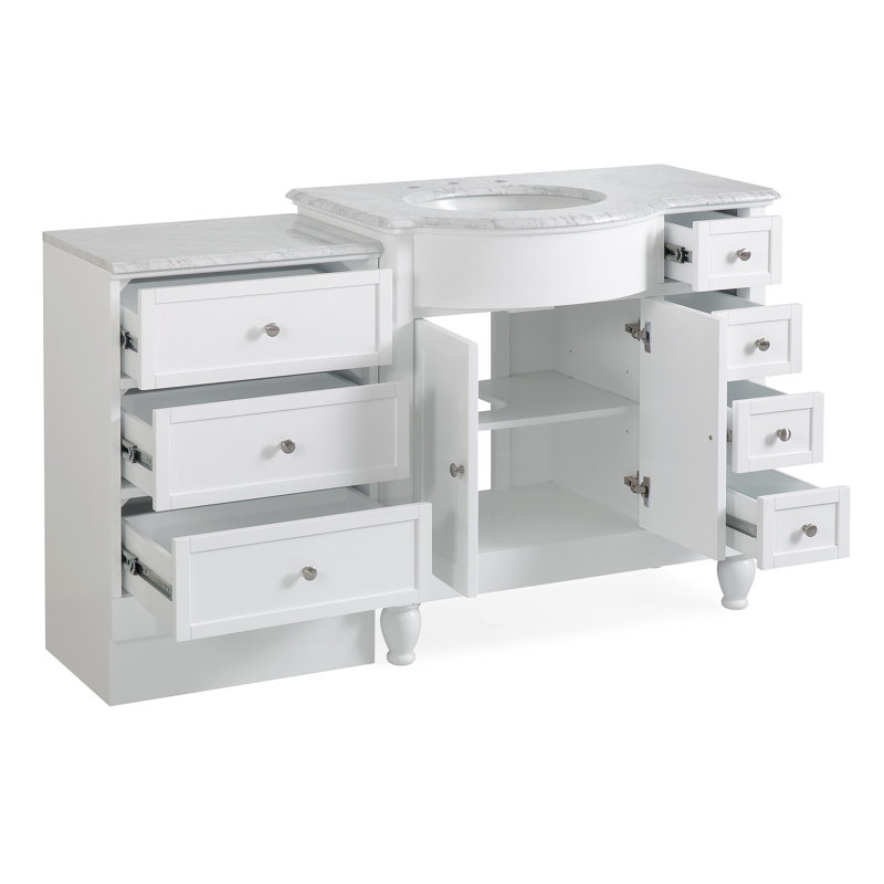 Comptoir de meuble-lavabo simple 58 po