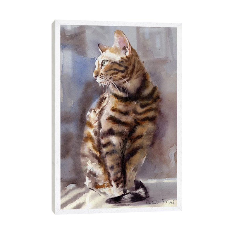 Bengal Light by Rachel Parker - Painting on Canvas, 101.6 cm H x 66.04 cm W, White Framed