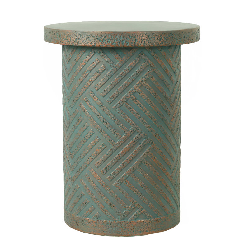 Patio Round Cement Side Table