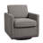 Modern Upholstered Taupe Square Swivel Armchair with Matel Base-1907945585
