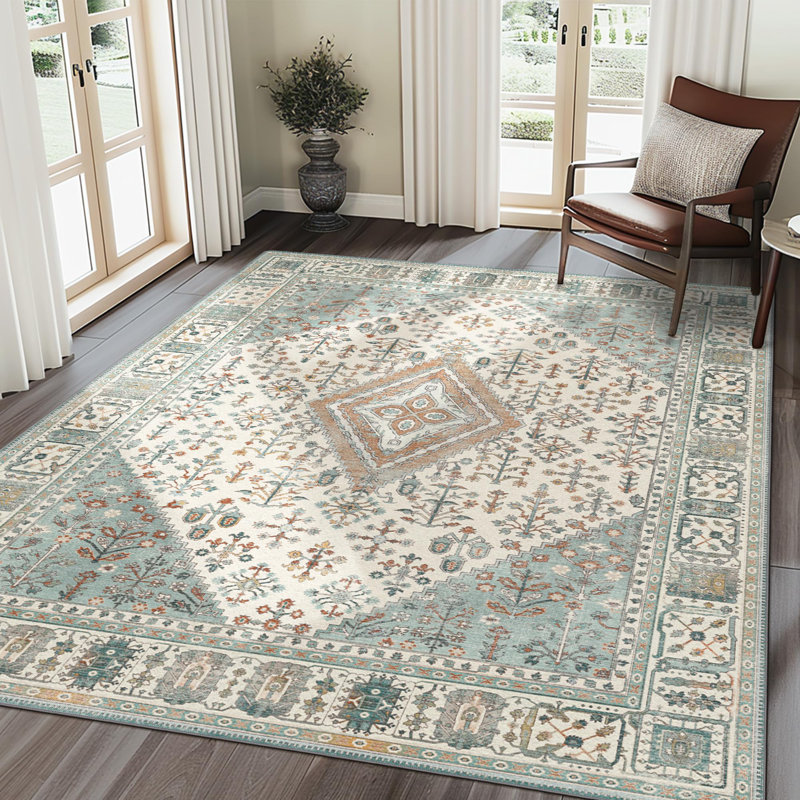 Oriental Machine Printed Indoor / Outdoor Area Rug, Rectangle 120 x 170cm