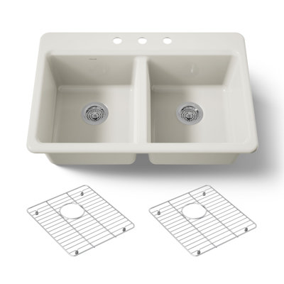 Riverby 33 In. Top-Mount Double-Bowl Kitchen Sink
