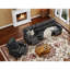 Ensemble de salon moderne 3 pièces avec fauteuils inclinables rembourrés, porte-gobelets et rangements-225584427