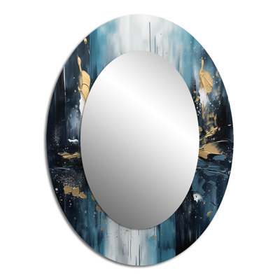 Miroir décoratif en métal doré et bleu Urban Elegance III - Cityscapes