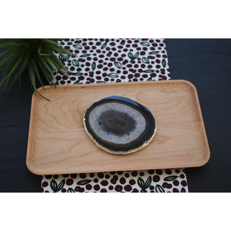 Sous-verre en agate, Noir