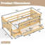 Lit pour chambre à coucher, lit avec tiroirs de rangement, lit en bois avec de jolis escaliers et garde-corps-1277630642-1277630647
