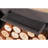 Curved wood fireplace for domestic heating