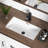 KARAMAG 24" Undermount Bathroom Sink Rectangular Deep Bowl ith Three Overflows White