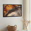 Brun et noir, arbre, section transversale, texture de grain de bois, art mural sur toile-133554549