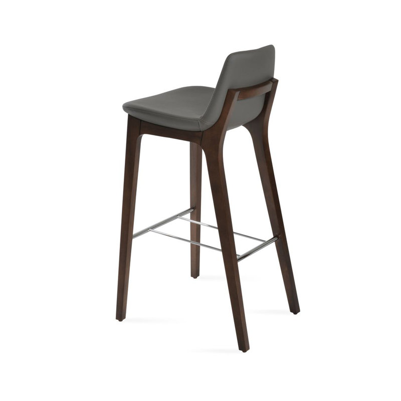 Tabouret de bar et de comptoir Pera HB, Tabouret de bar (siège d'une hauteur de 29 po), Ppm gris