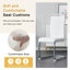 Modern Faux Leather Cantilever Dining Chairs with Chrome Base and Metal Handle (Set of 2)-1474587645